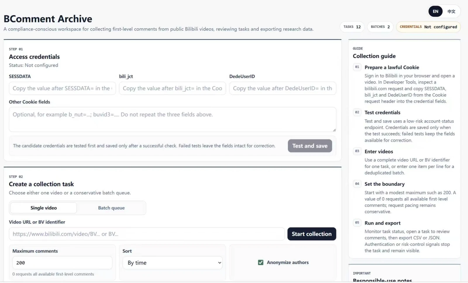 BComment Archive screenshot