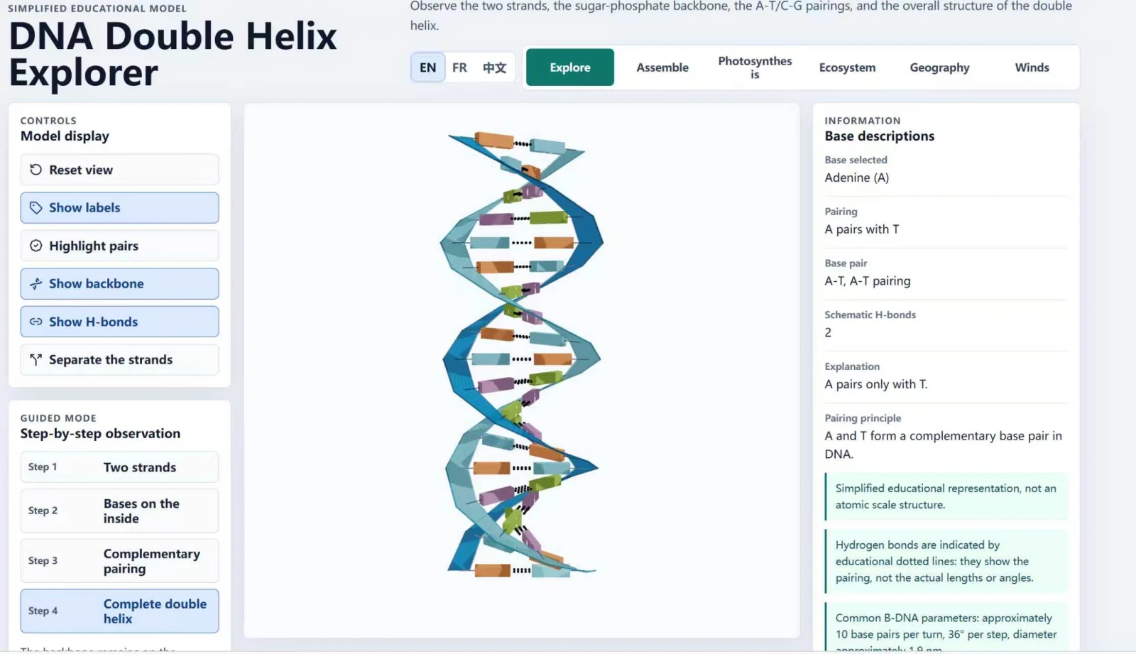DBIO Interactive Science Lab screenshot